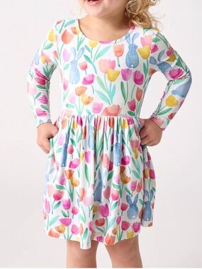 Little Sleepies Garden Hop toddler dress, 3t